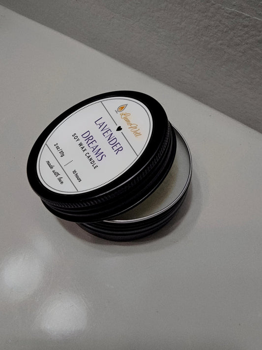 Lavender Dream Candle – Mini 2oz Soy Wax