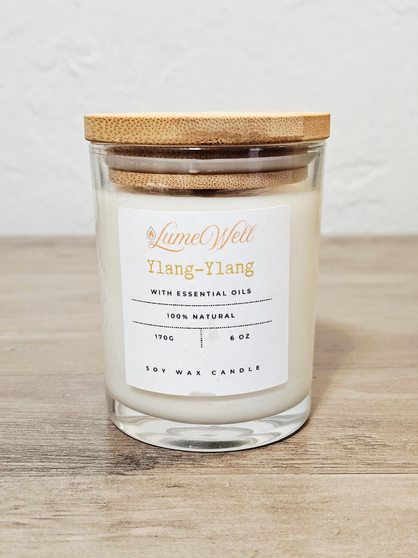 Ylang‑Ylang Soy Candle – 6 oz Natural Wax