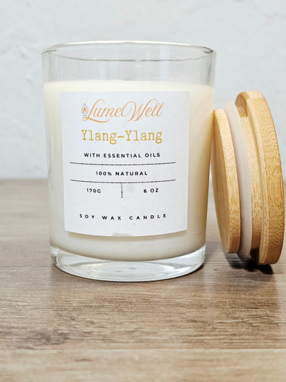 Ylang‑Ylang Soy Candle – 6 oz Natural Wax