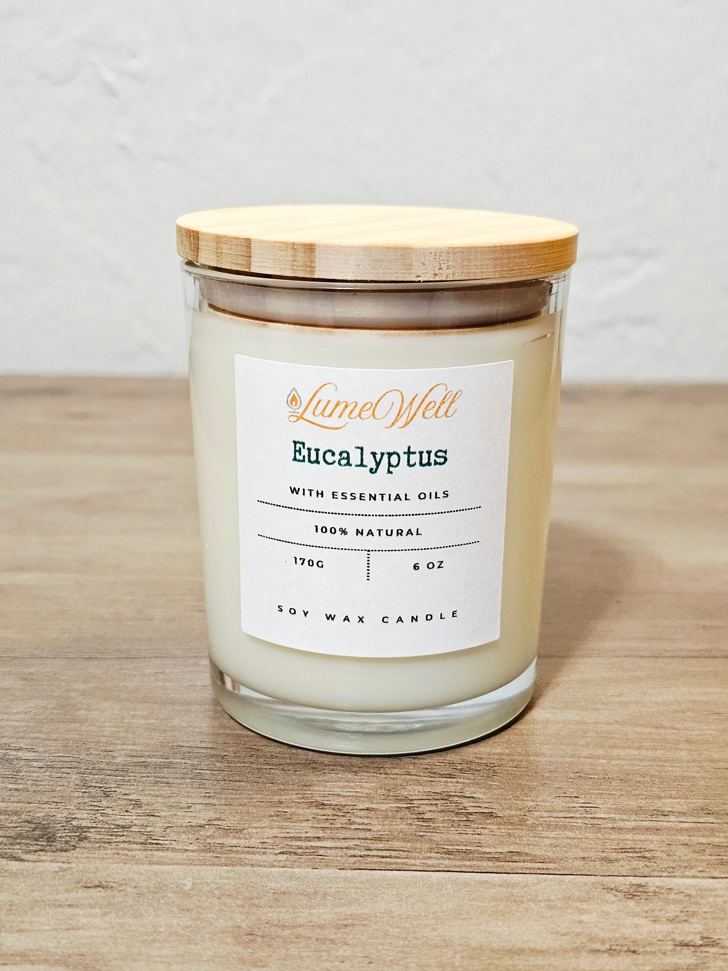 Eucalyptus Soy Candle – 6 oz Natural Wax