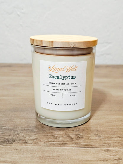 Eucalyptus Soy Candle – 6 oz Natural Wax