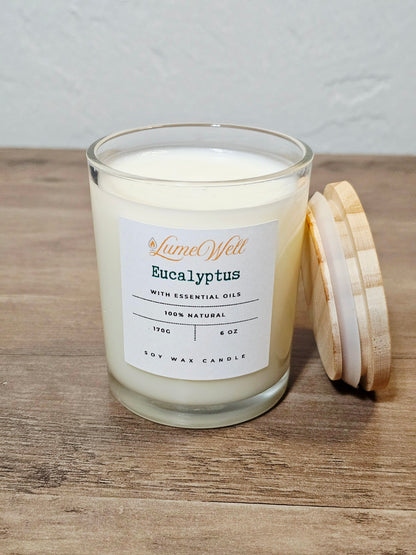 Eucalyptus Soy Candle – 6 oz Natural Wax