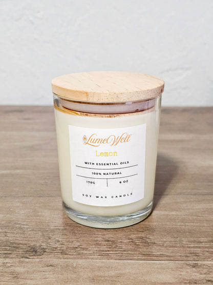 Lemon Soy Candle – 6 oz Natural Wax