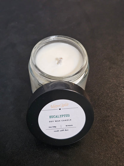 Eucalyptus Soy Candle – 2 oz Natural Wax