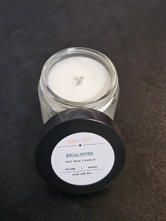Eucalyptus Soy Candle – 2 oz Natural Wax