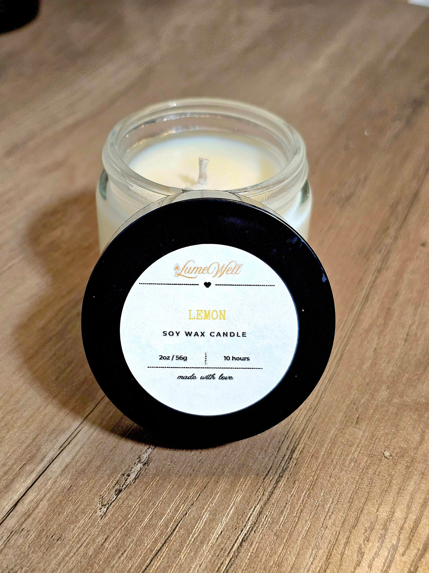Lemon Soy Candle – 2 oz Natural Wax