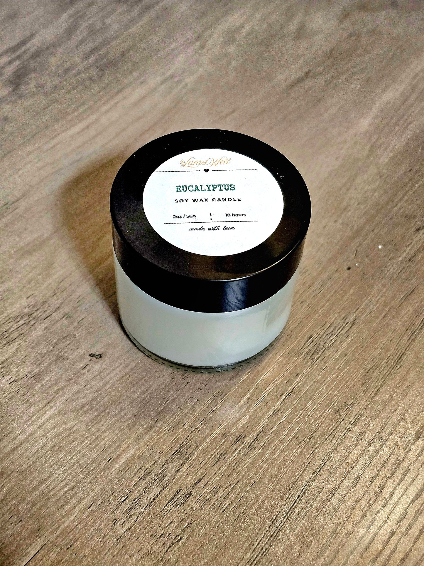 Eucalyptus Soy Candle – 2 oz Natural Wax