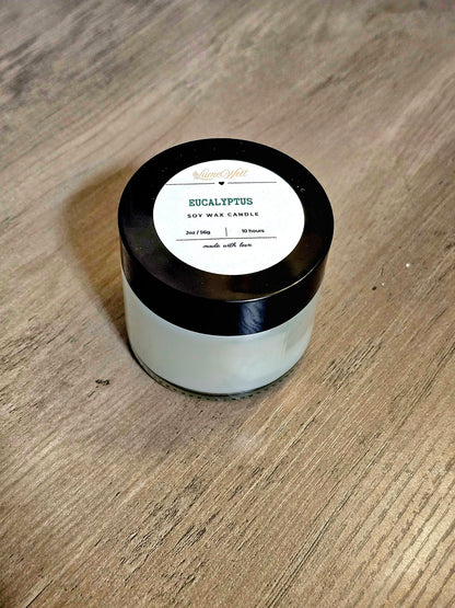 Eucalyptus Soy Candle – 2 oz Natural Wax