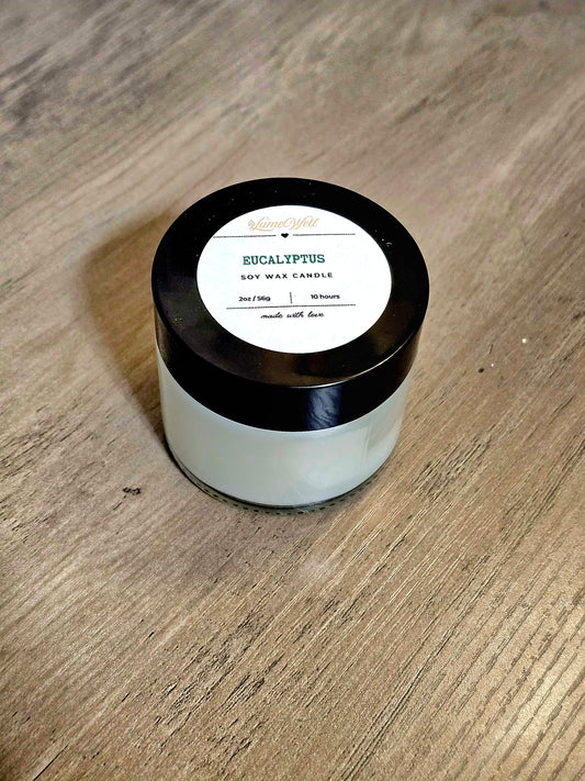 Eucalyptus Soy Candle – 2 oz Natural Wax
