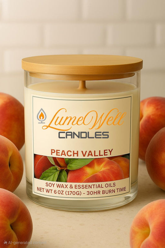 Peach Valley Candle – 6oz Natural Soy Wax