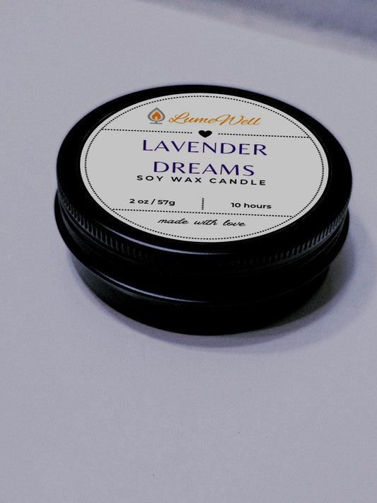 Lavender Dream Candle – Mini 2oz Soy Wax