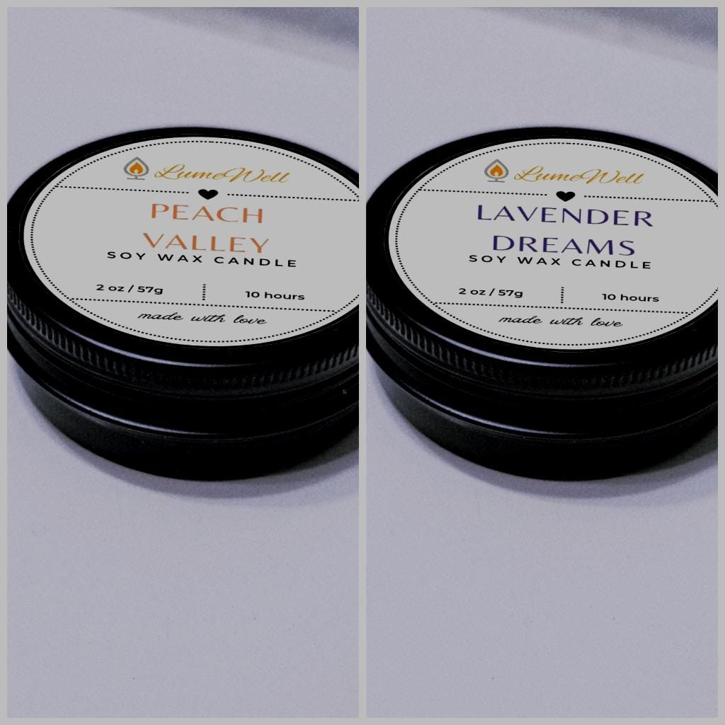 Mini Candle Duo – Peach Valley & Lavender Dream