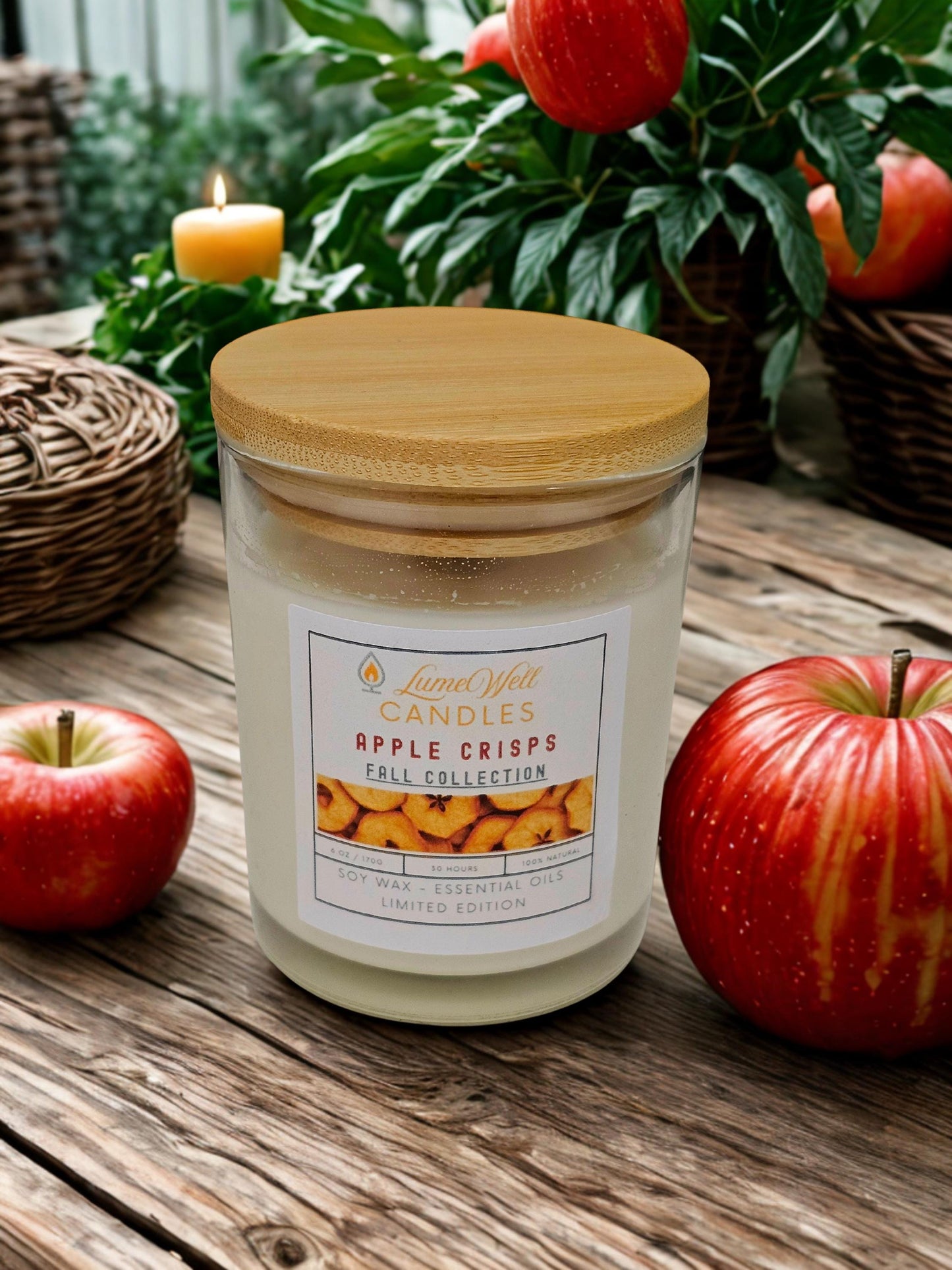 Apple Crisps Candle – 6oz Soy Wax